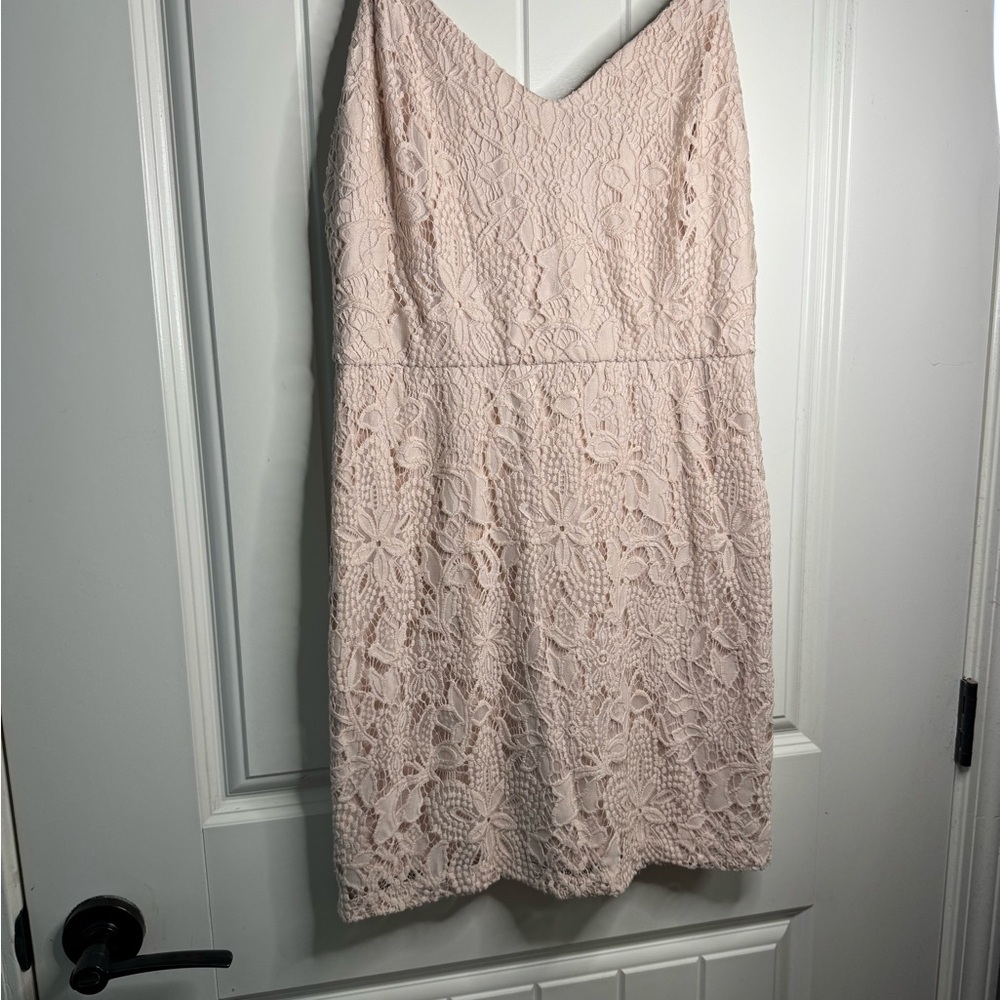 Guess Blush Lace Mini Dress